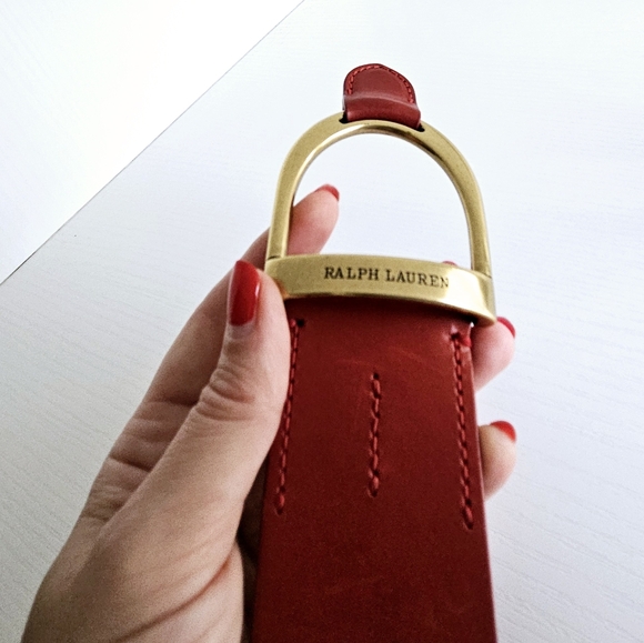 RL COLLECTION Red Leather Belt - Picture 3 of 16